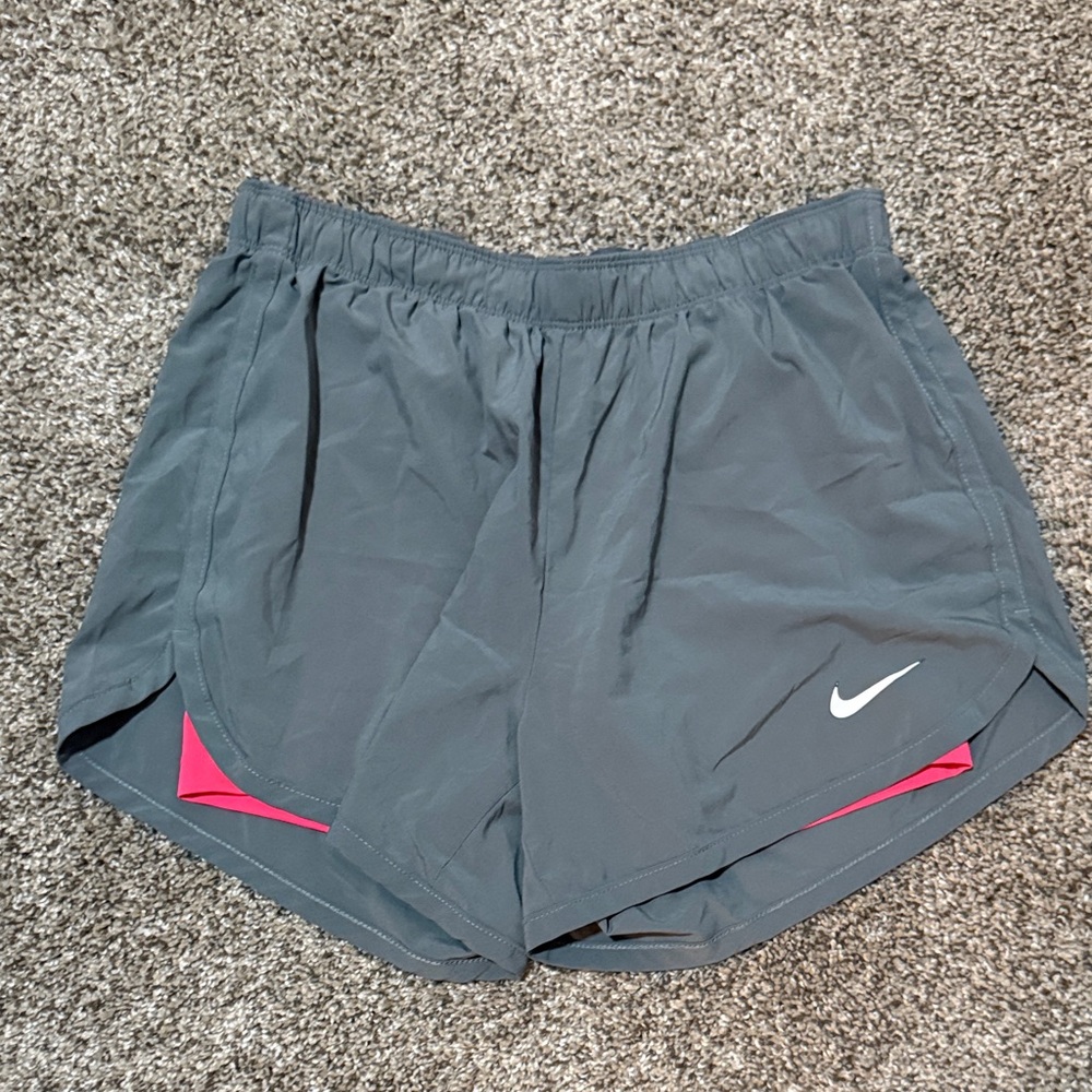 Nike Women's Charcoal Athletic Shorts with Pink Liner